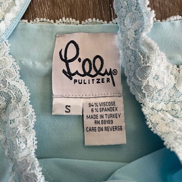 Lilly Pulitzer Vintage Y2K Cami Tank in Light Blue - Size: Small - Picture 3 of 5